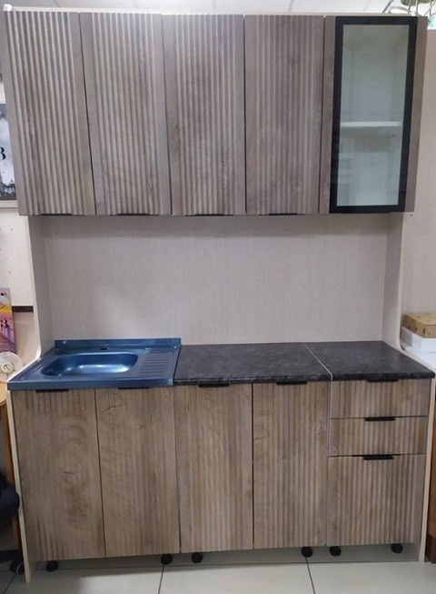 Кухня Рокси 1,6м со стеклом